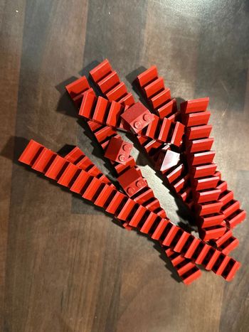 100 lego roof tile Slope  2x2x45° réf 3039 couleur Dark Red