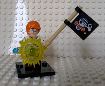 Figurine Nami avec Drapeau du Sunny et Éclair Énergétique , One piece style lego