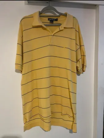 Polo jaune rayé Nautica – taille L/XL