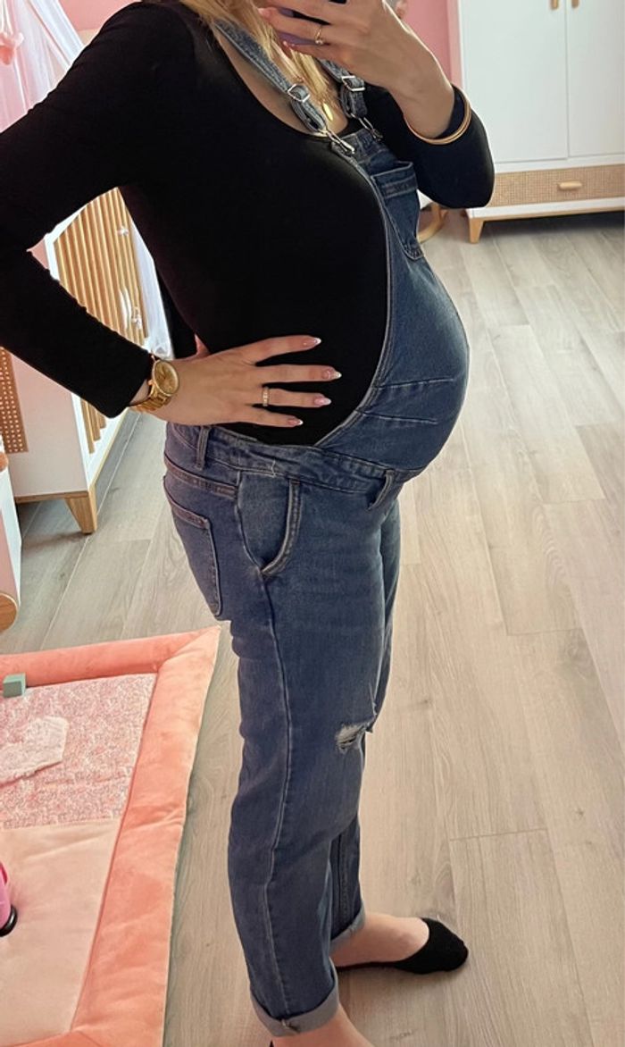 Salopette de grossesse en jean Kiabi taille 36 - photo numéro 2