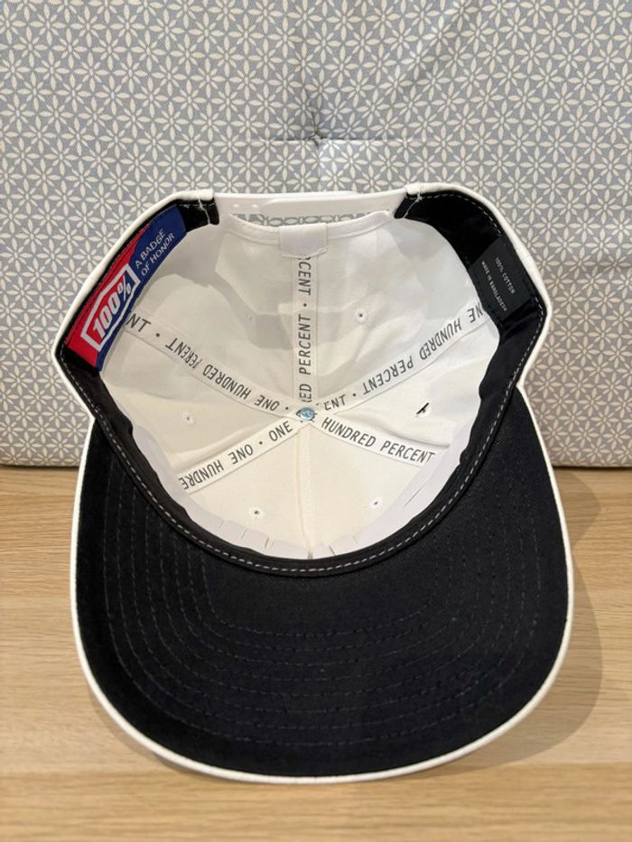 Casquette Blanche Unie "100%" - photo numéro 3