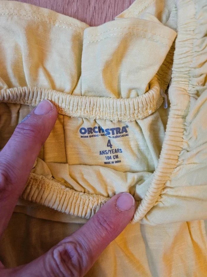 Combi short jaune col orchestra 4 ans - photo numéro 4