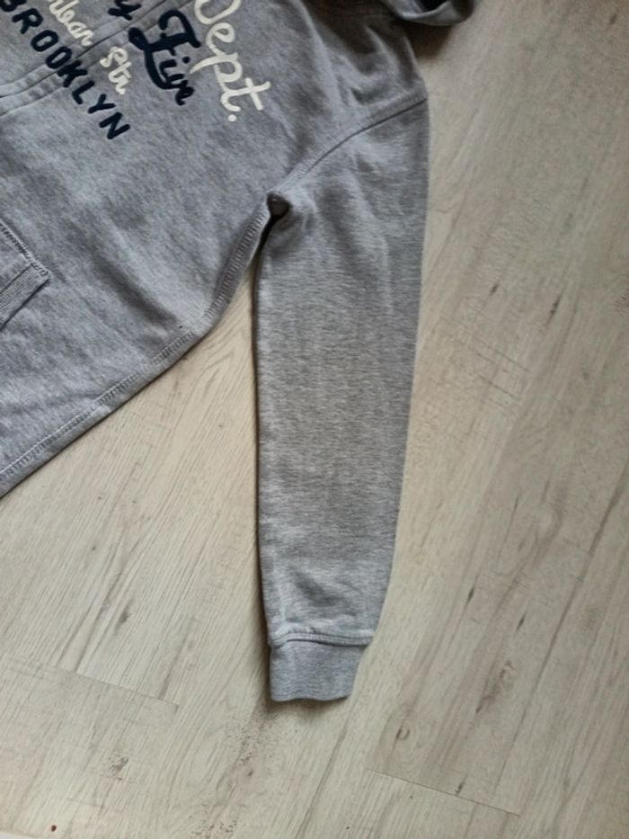 Sweat 14 ans fille gilet fermeture éclair capuche gris Tissaia - photo numéro 5