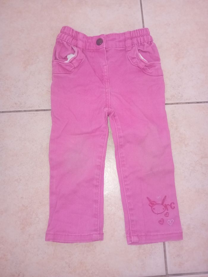 Pantalon jean rose 18 mois