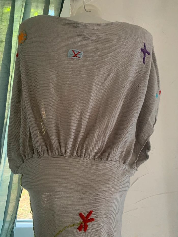 Robe pull Sidecar taille M grise avec motif manches courtes - photo numéro 8