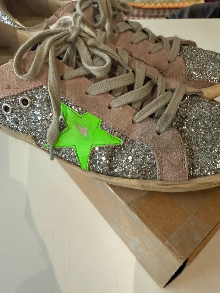 Basket glitter golden goose - photo numéro 2