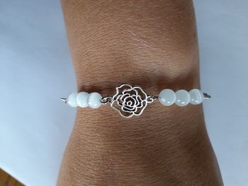 Bracelet pierre de lune et fleur