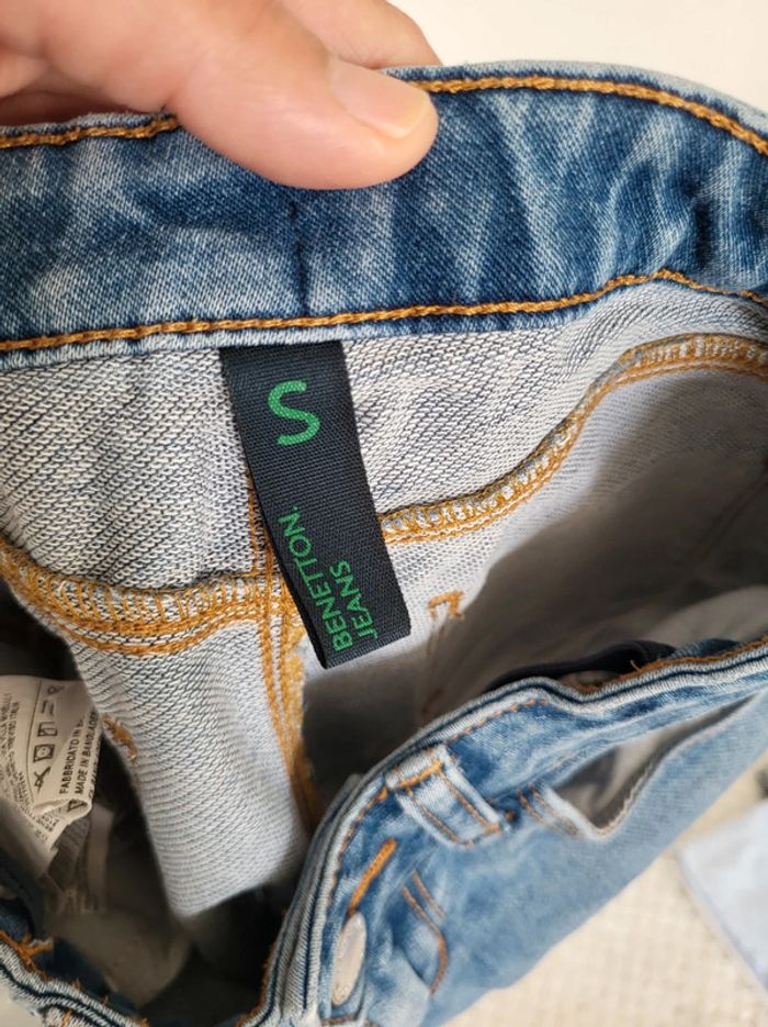 Short jean Benetton 7 ans - photo numéro 2