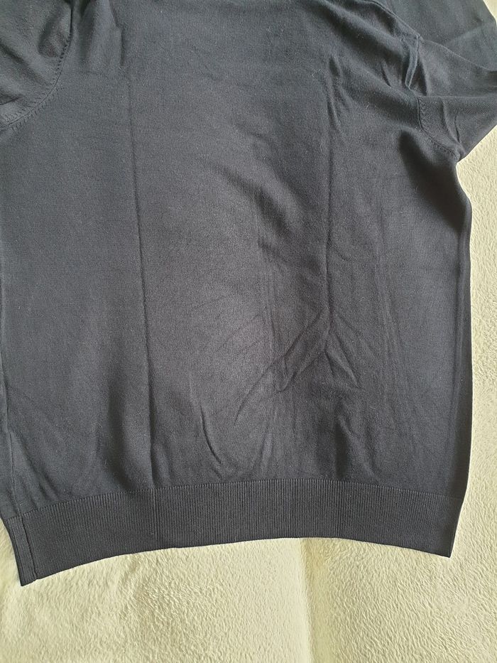 Pull col roulé homme bleu marine L - photo numéro 8