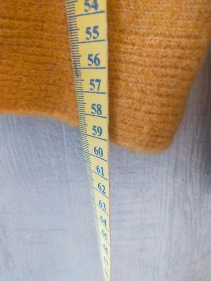 Pull manches longues laine moutarde femme  TU - photo numéro 4