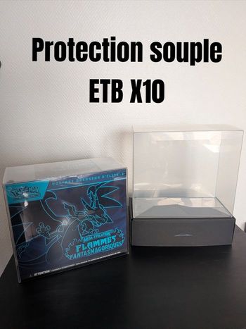 Pokémon Protections souples transparentes pour ETB Pokemon – Lot de 10 coffrets dresseur d'élite