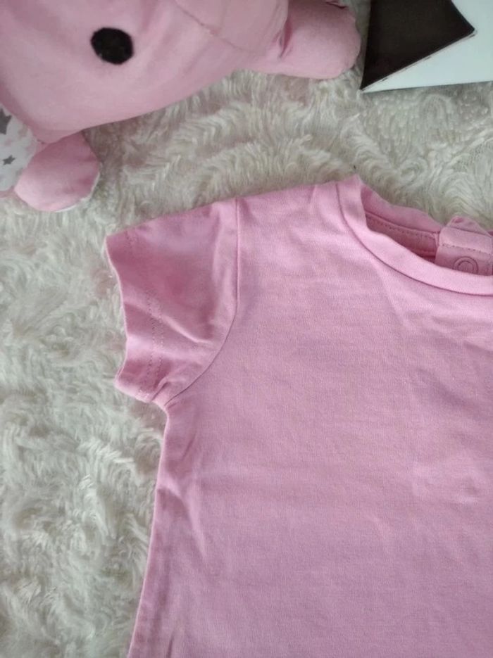 Tee shirt chemise manches courtes Fille 3 mois Couronne "Magic" Tex Baby 100% coton - photo numéro 3