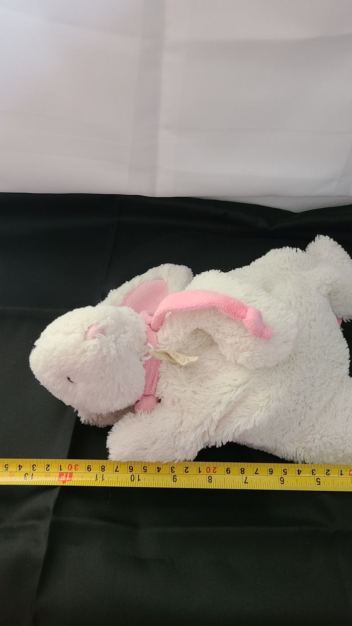 Doudou Lapin Bonbon Blanc et Rose Doudou et Compagnie - photo numéro 5