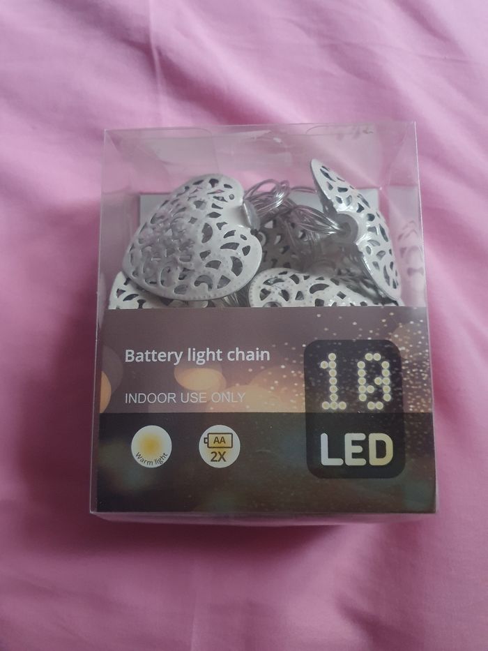 Guirlande cœur couleur blanc cassé