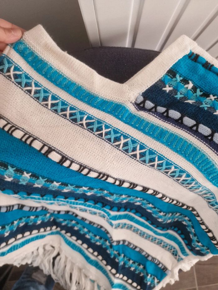 Grand poncho artisanat Pérou - photo numéro 4