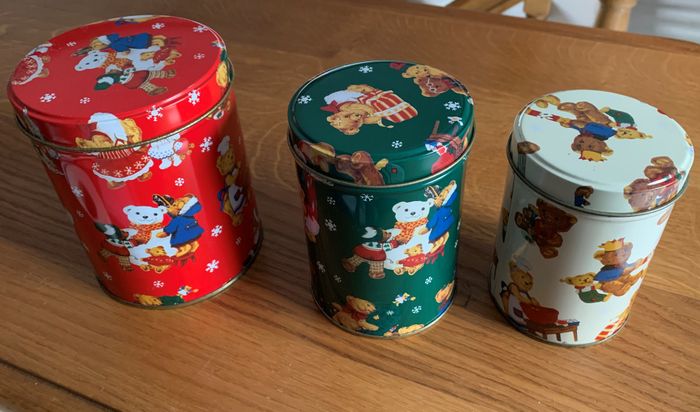 Lot de 3 boîtes gigognes motifs oursons