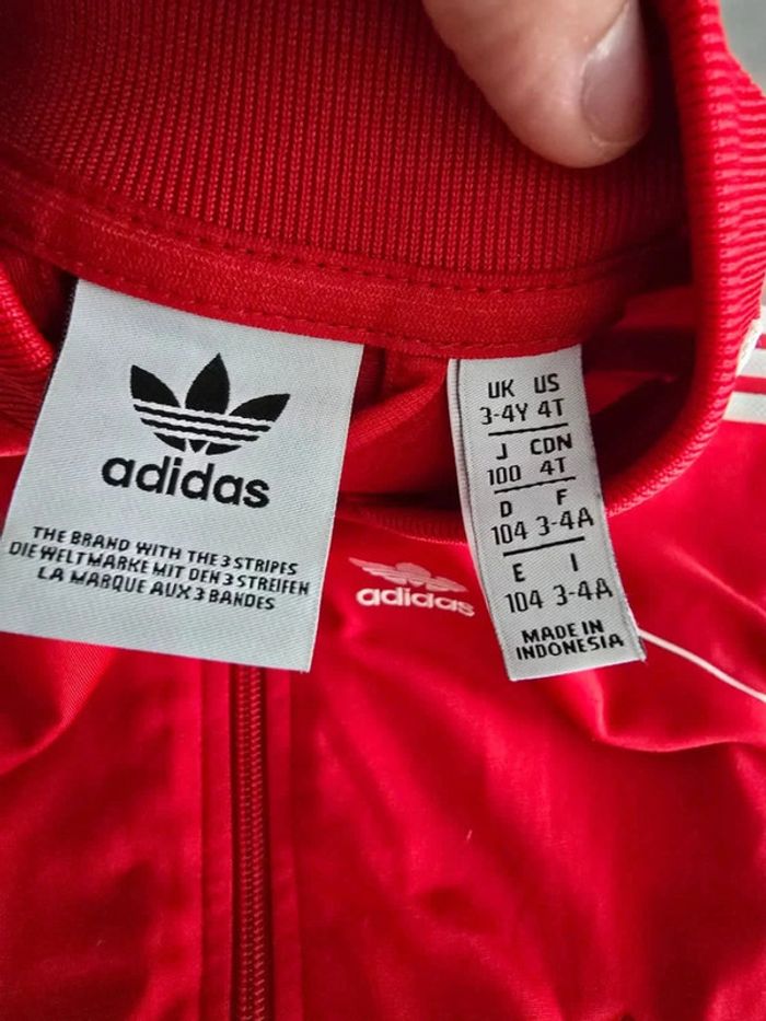 Ensemble jogging Adidas rouge - photo numéro 3