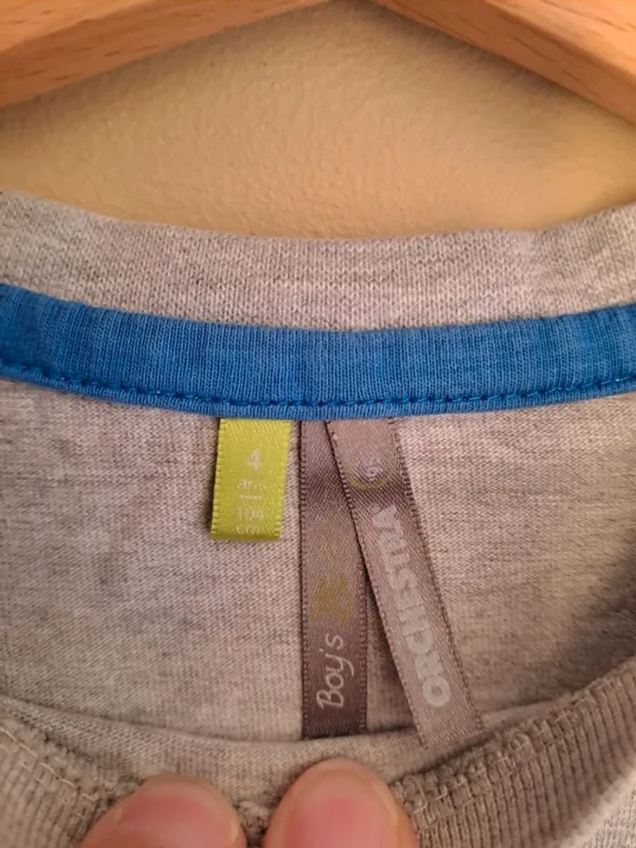 Pyjama garçon orchestra dessin craquelé bleu gris sinon tbe 4 ans - photo numéro 3