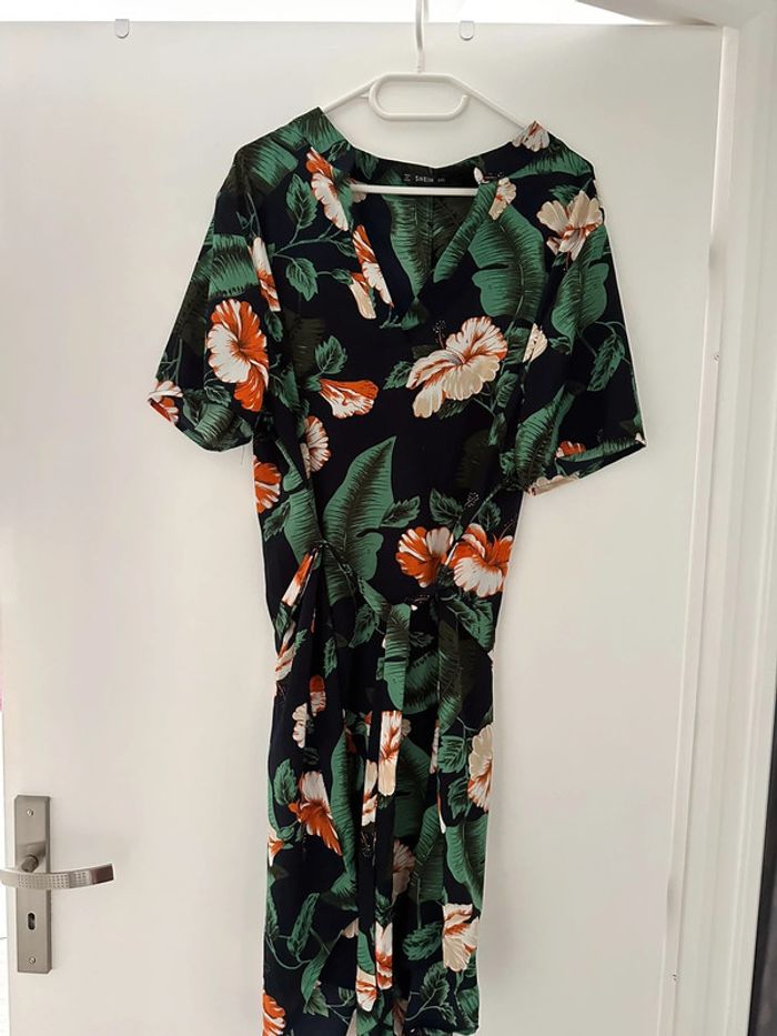 Robe jungle ibiscus orange SHEIN - photo numéro 2