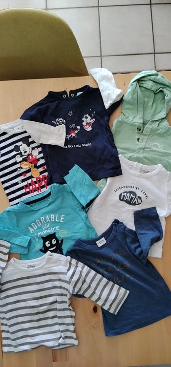 Lot de7 tee shirts manches longues 