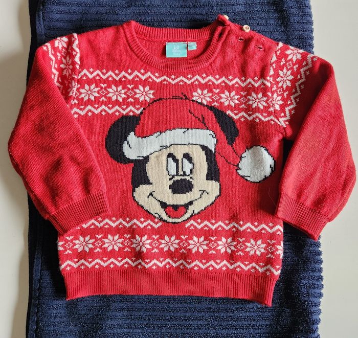Pull Mickey disney Noël 24 mois