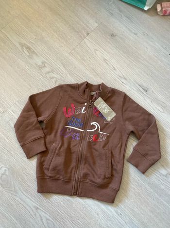 Gilet Sweat zippé grain de blé taille 24 mois 2 ans Neuf