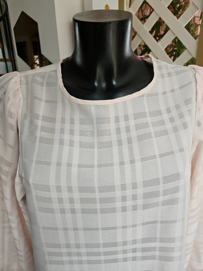 OVS blouse rose pâle style chemisier taille 38 - photo numéro 2