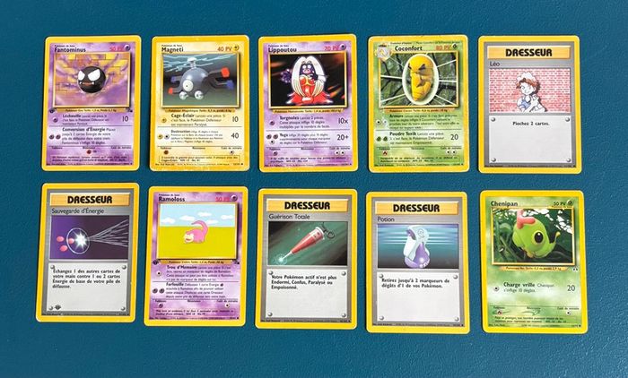 Lot de 10 cartes Pokémon Wizard