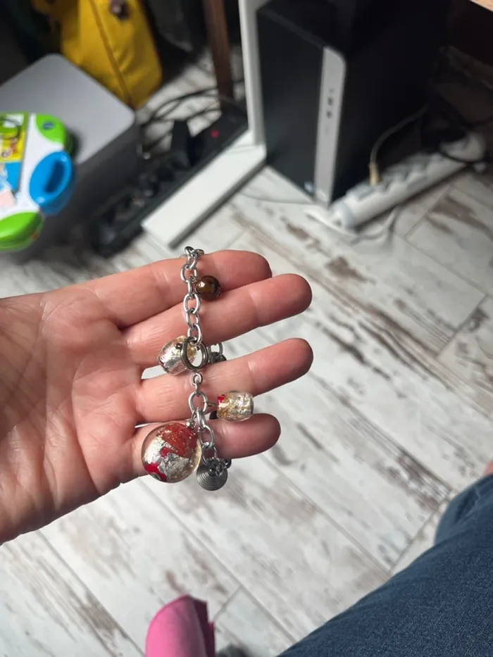 Bracelet à breloques perles Murano - photo numéro 6