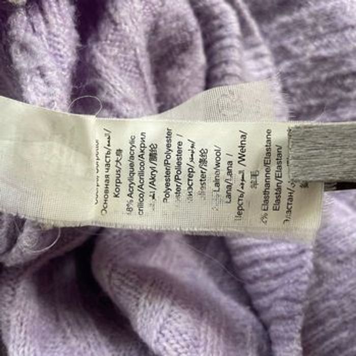 Pull Bizzbee lilas en maille côtelée Taille M Coupe loose V072 - photo numéro 6