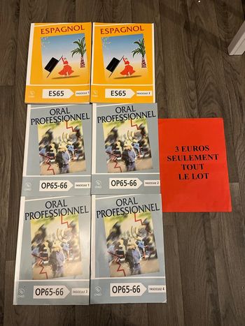 Cours Espagnol Cned + 4 fascicules gratuits pour 3 euros seulement tout le lot