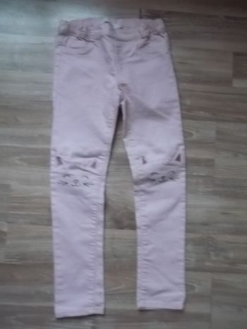 Jegging rose chat H&M (1) 128 cm 7/8 ans