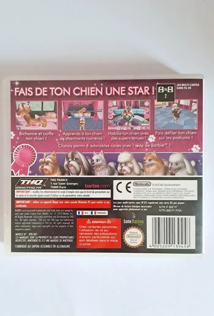 Jeu nintendo DS / Barbie / Barbie et le salon de beauté des chiens / Nintendo DS / Jeu Barbie - photo numéro 2