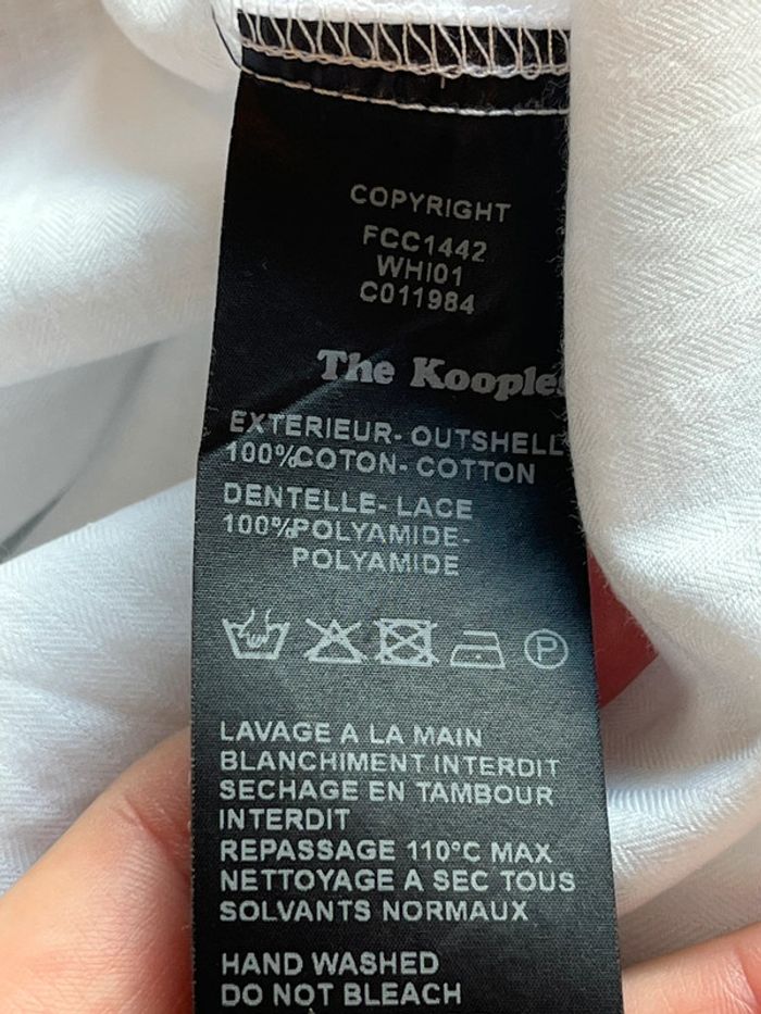 Chemisier fin bas dentelle The Kooples XS - photo numéro 8