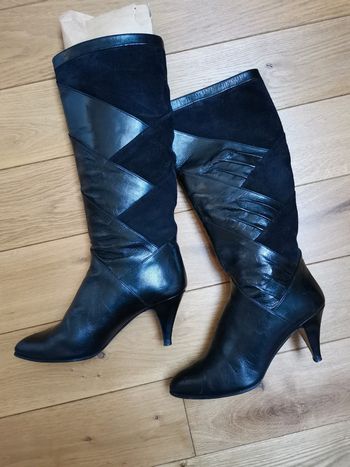 Très belle Botte 100% cuir noir Vintage - 😍 Made in France 🇫🇷