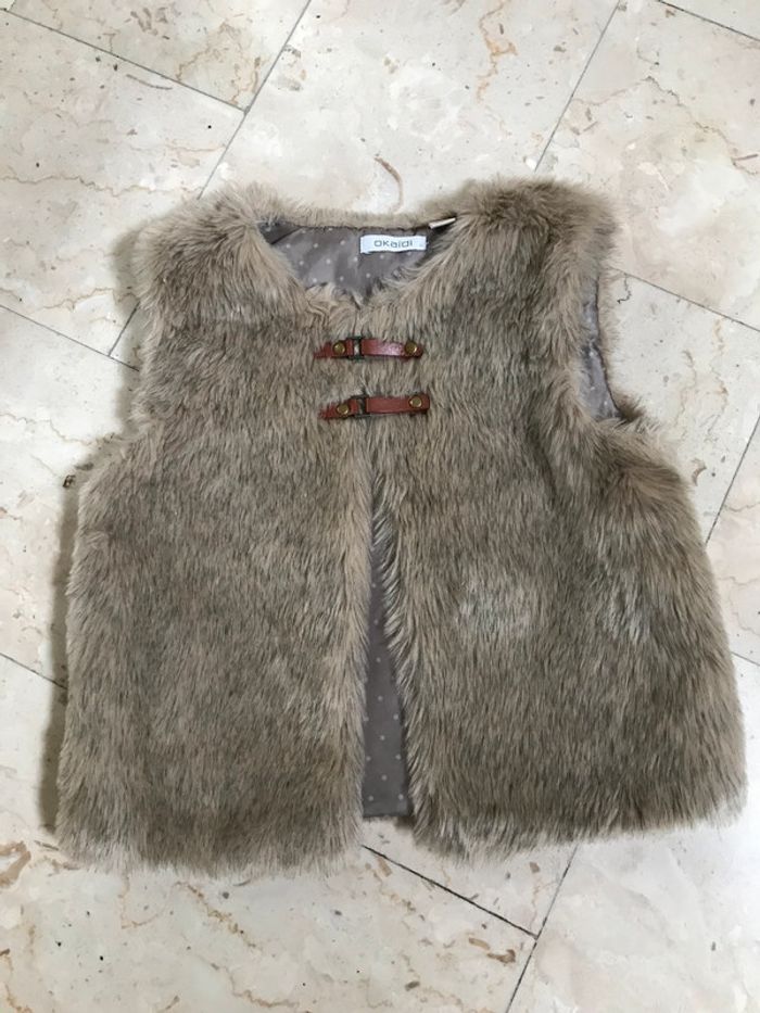 Gilet sans manches en fourrure