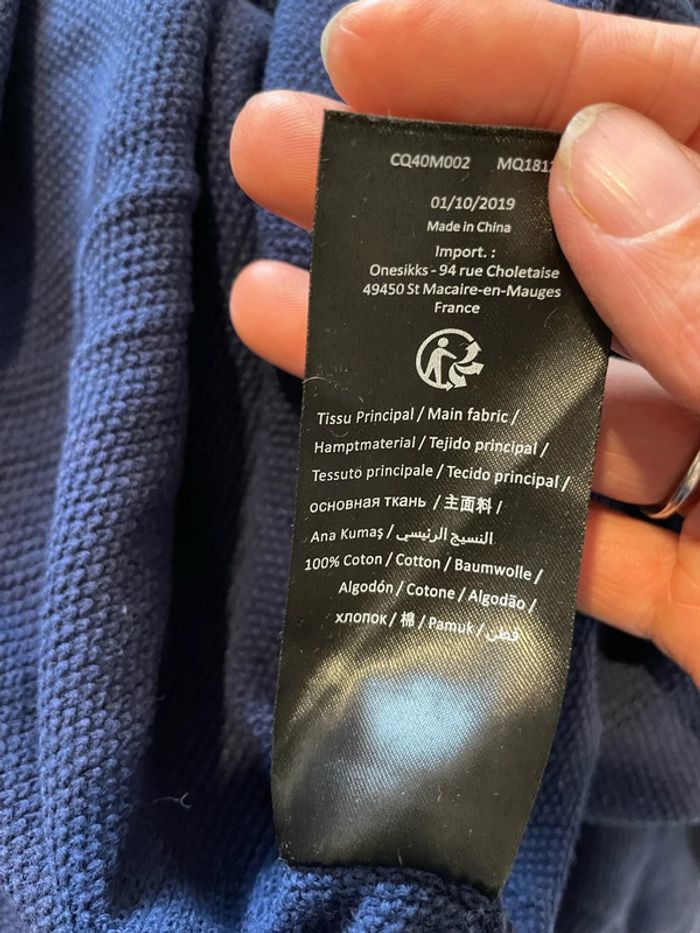 Pull homme à manches longues extensible bleu marine col rond IKKS taille M - photo numéro 8