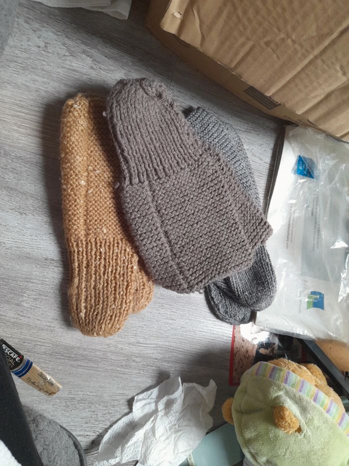 Chausson fait main en laine - photo numéro 7