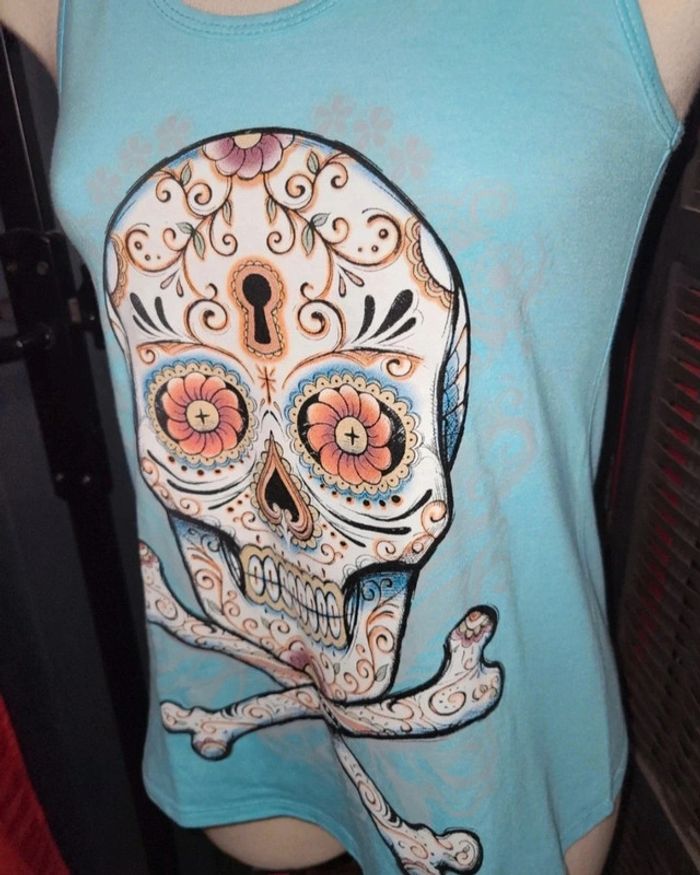 Tee-shirt tête de mort S - photo numéro 3