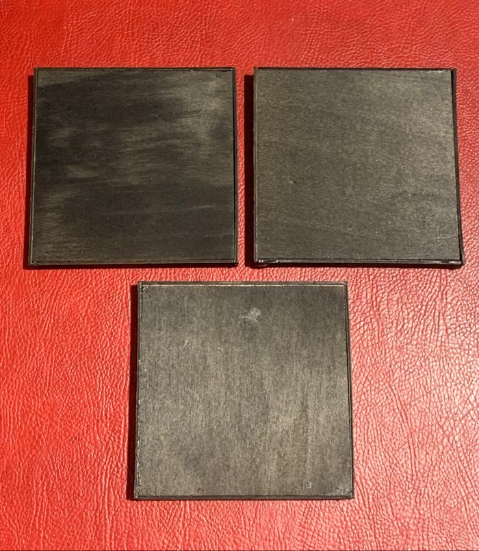 Lot 3 boîtes carrés en bois à 8 compartiments couleur noir - photo numéro 2