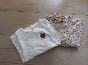 Lot de 2 t shirts coton bio 36 mois
