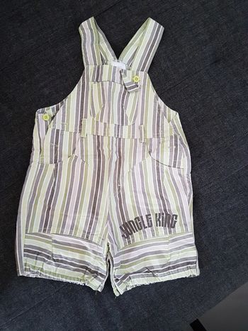 Salopette courte 12 mois 100% coton