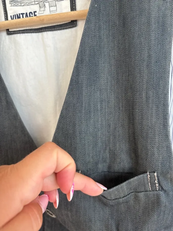 Gilet de costume en jean devred taille M - photo numéro 3