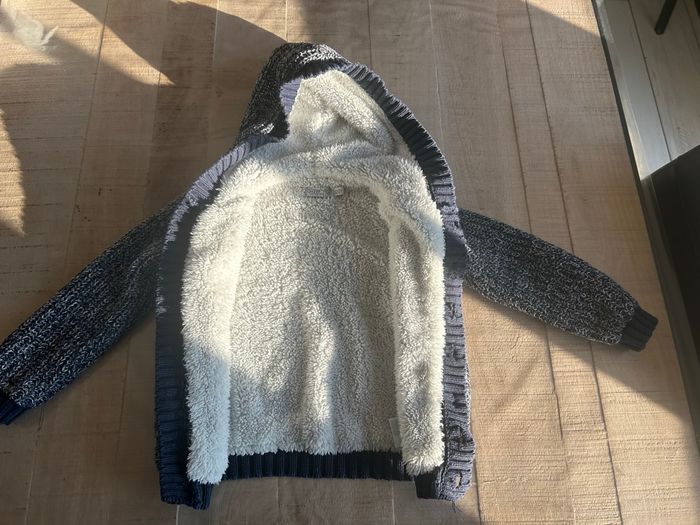 Gilet épais chiné marine et blanc - photo numéro 3
