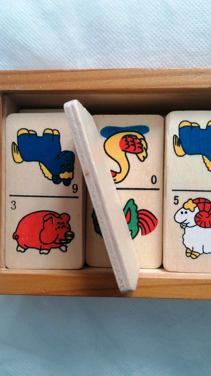 Dominos en bois Animaux de la ferme - photo numéro 7