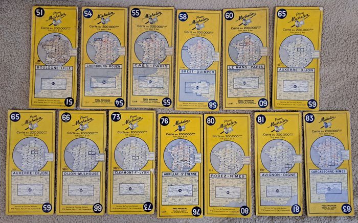 📚 Lot de 34 anciennes cartes routières Michelin et autres - photo numéro 2