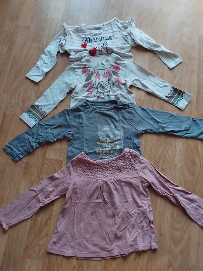 Lot techerts manches longues fille 3ans
