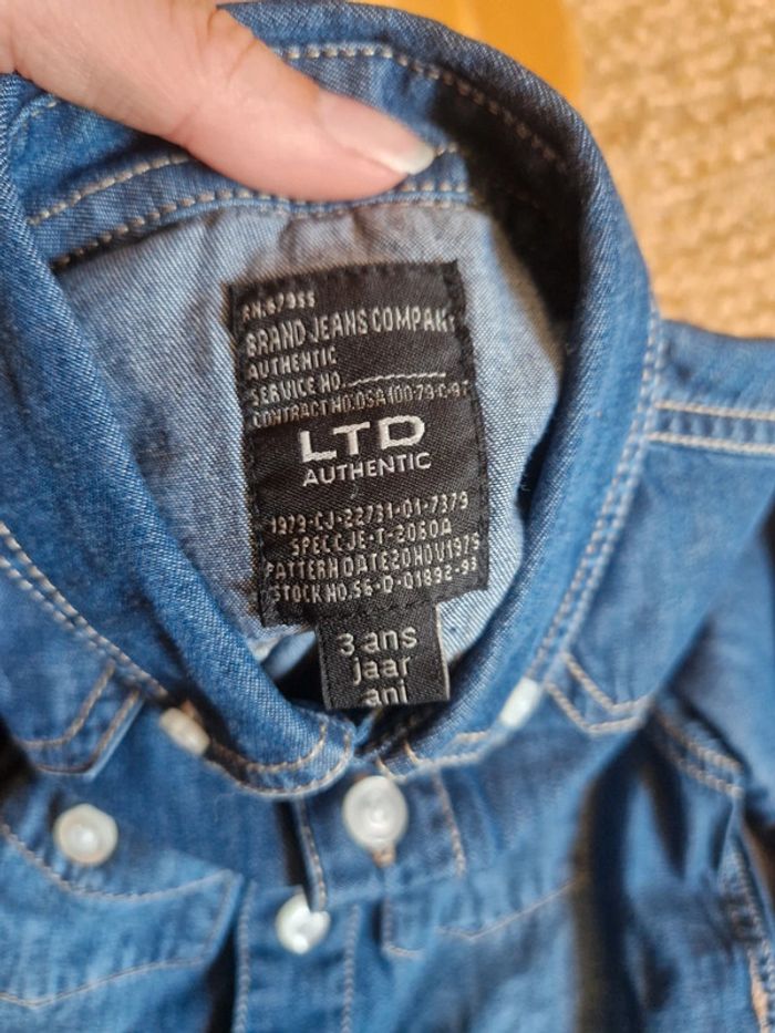 Jolie chemise en jean fille LTD 3 ans - photo numéro 4