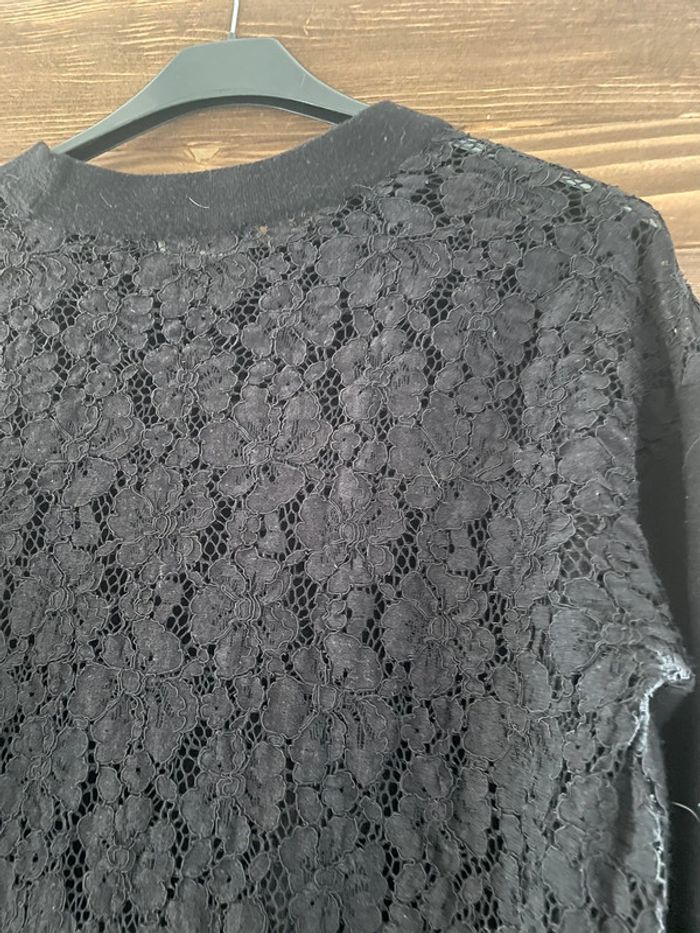 Sweat noir dos dentelle - photo numéro 3