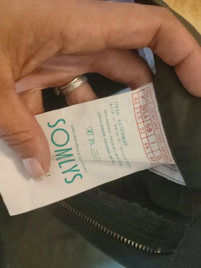 Pantalon somlys 42 kaki - photo numéro 3